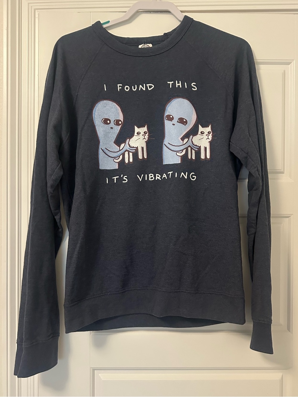 Delta Fleece Cat Alien Graphic Sweatshirt